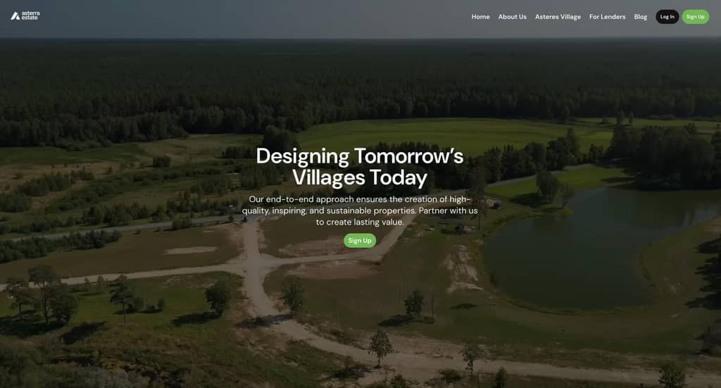 Asterra Estate — Fullstack development project preview