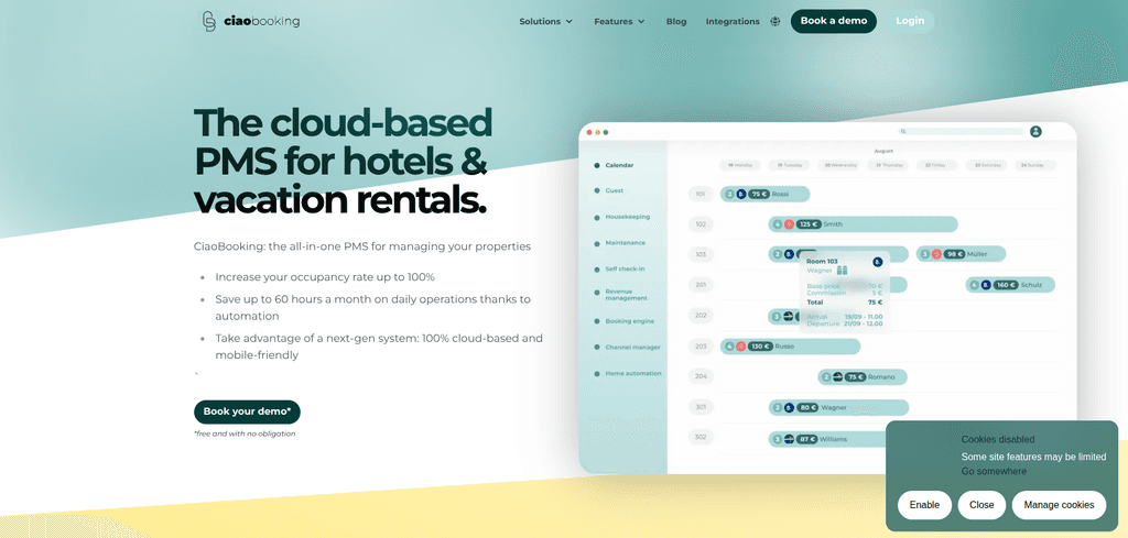 Ciao Booking — Front-end project preview