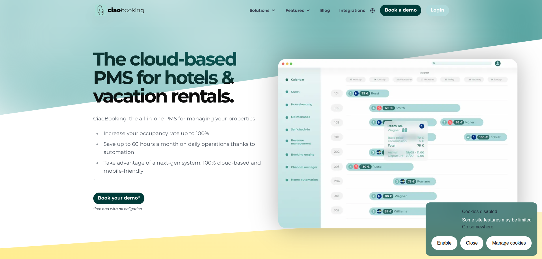 Ciao Booking preview